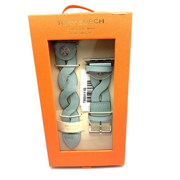 Tory Burch Apple Watch Band Case Size 38-45mm Braided Leather Strap TBS0111E - Picture 7 of 10